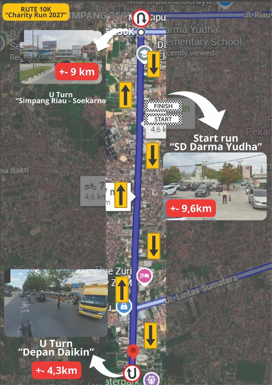 Peta rute lari 10K